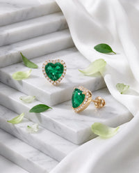 Heart Halo Studs
