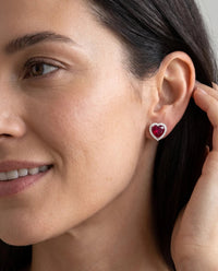 Heart Halo Studs