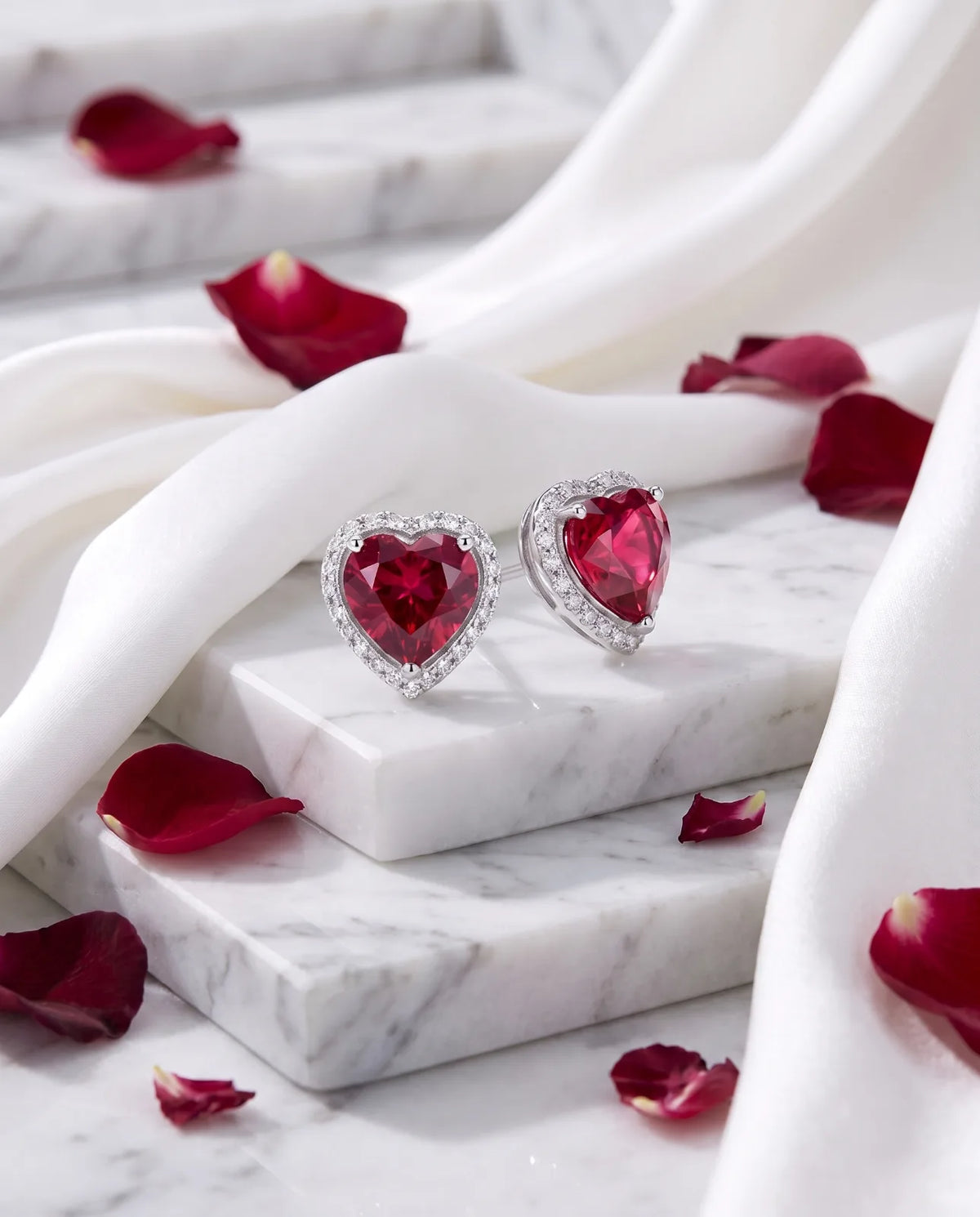 Heart Halo Studs