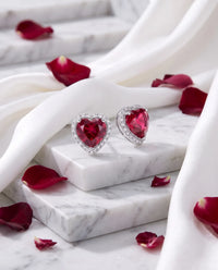 Heart Halo Studs