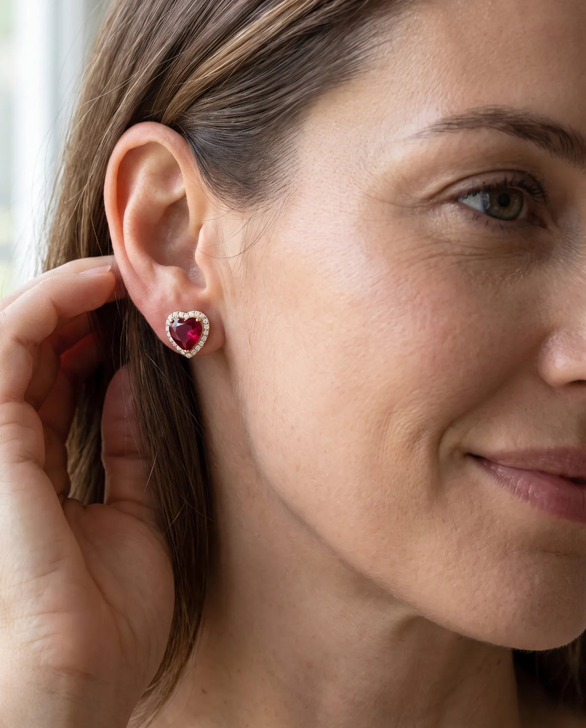 Heart Halo Studs