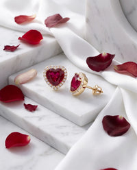 Heart Halo Studs