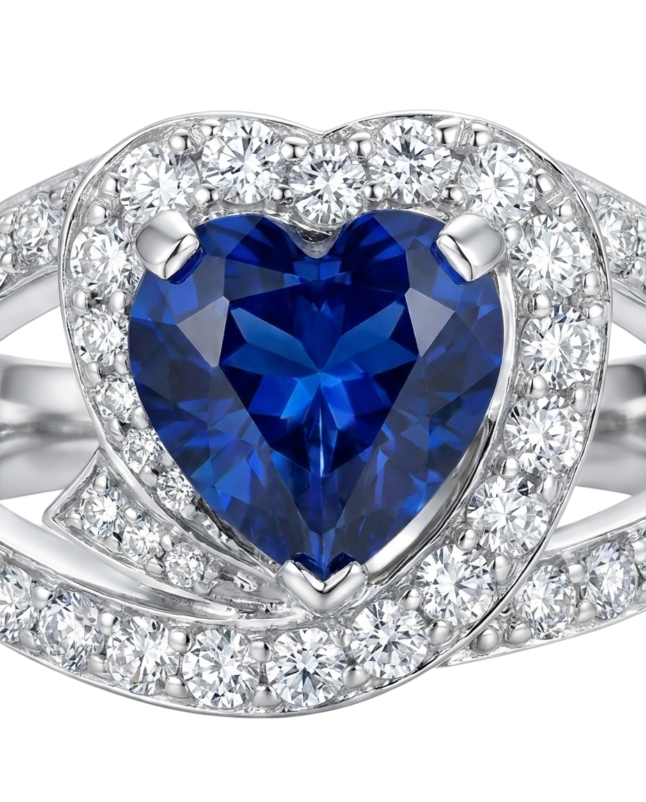 Heart Sapphire Ring