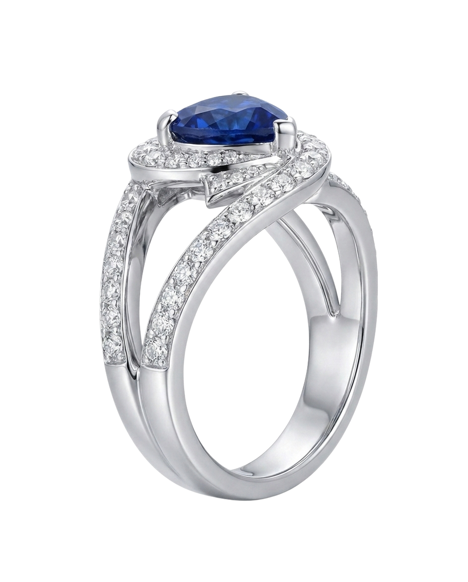 Heart Sapphire Ring