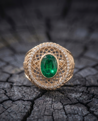 Sacred Spiral Ring — Emerald — View 5