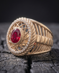 Sacred Spiral Ring — Ruby — View 4