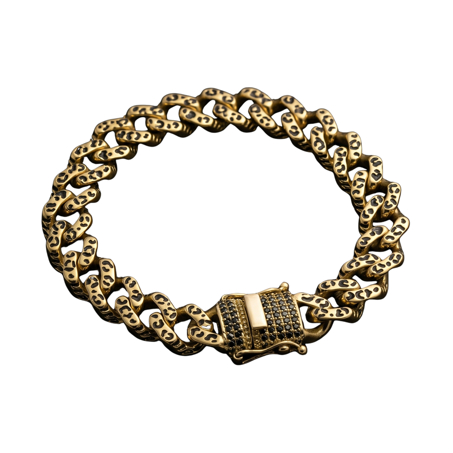 Leopard Cuban Link Bracelet