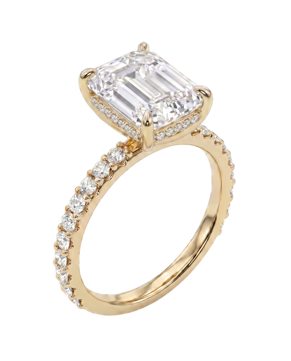 The Lina Signature | Emerald Cut | 14K Yellow Gold