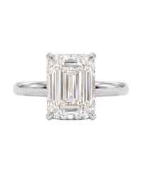 The Lina Solitaire | Emerald Cut | 14K White Gold
