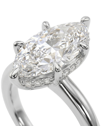 The Lina Halo | Marquise Cut | 14k White Gold