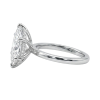 The Lina Halo | Marquise Cut | 14k White Gold