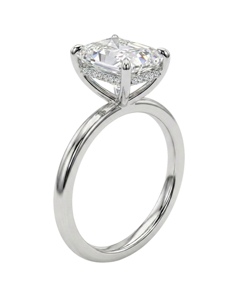 The Lina Halo | Radiant Cut | 14K White Gold