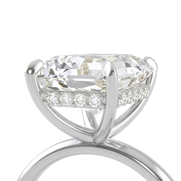 The Lina Halo | Radiant Cut | 14K White Gold