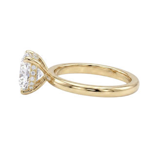 The Lina Halo | Round Cut | 14K Yellow Gold