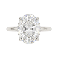 The Lina Halo | Oval Cut | 14K White Gold