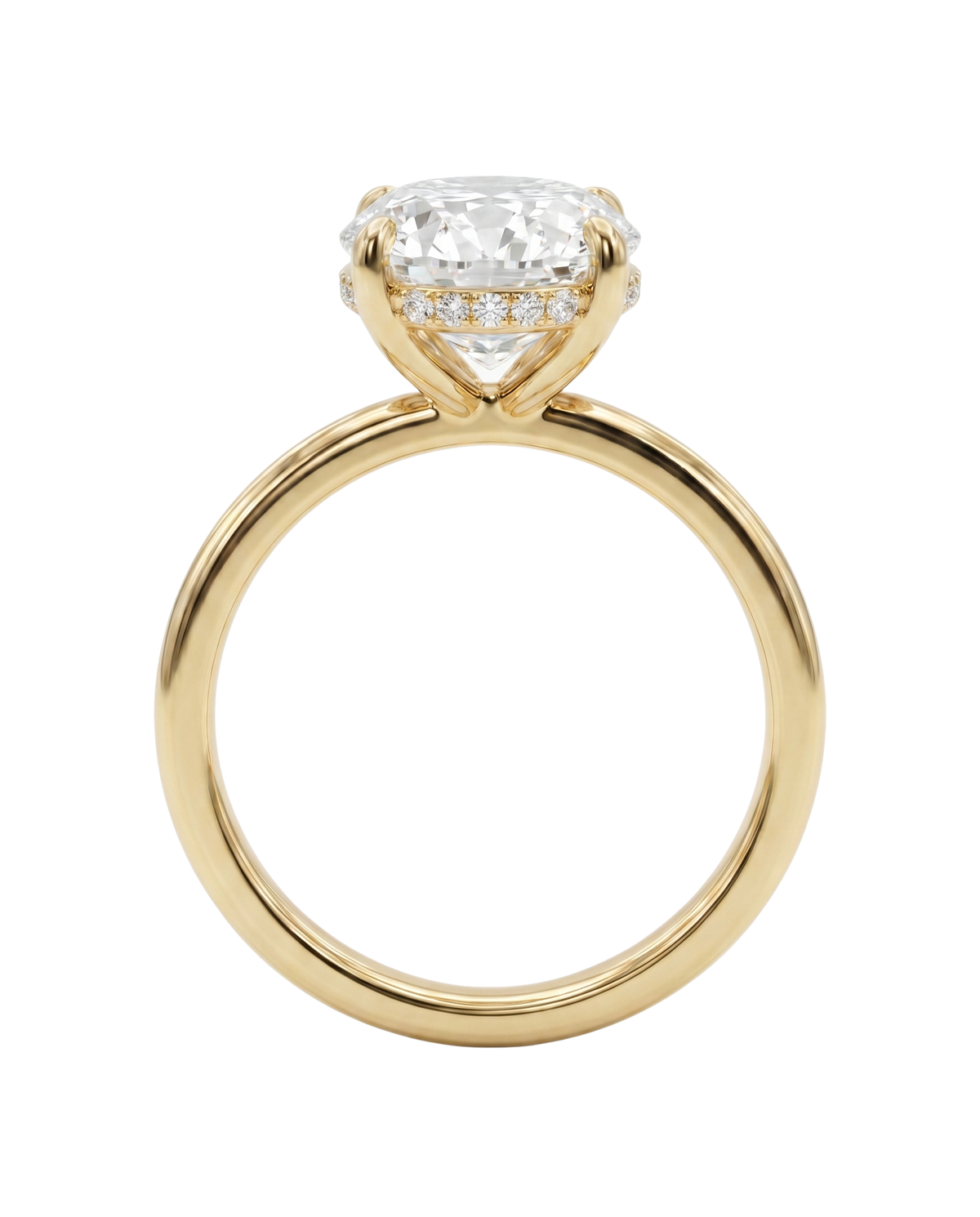 The Lina Halo | Oval Cut | 14K Yellow Gold