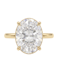 The Lina Halo | Oval Cut | 14K Yellow Gold