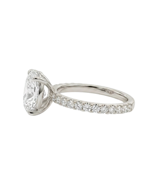 The Lina Pave | Oval Cut | 14K White Gold