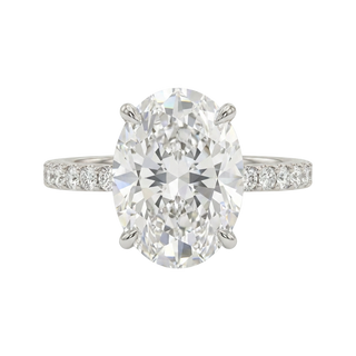 The Lina Pave | Oval Cut | 14K White Gold