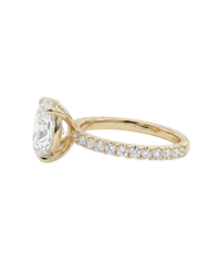 The Lina Pave | Oval Cut | 14K Yellow Gold