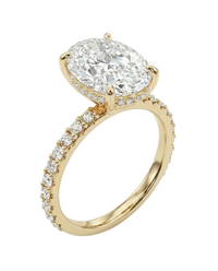 The Lina Signature | Oval Cut | 14K Yellow Gold