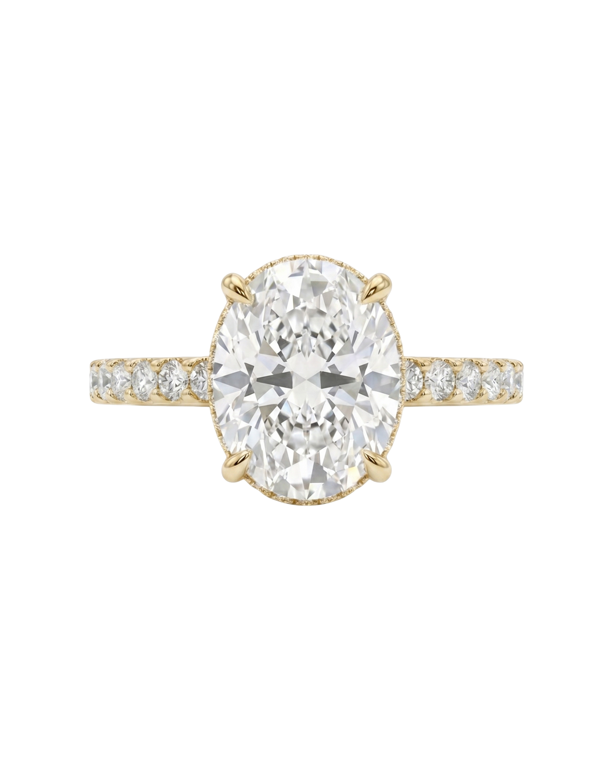 The Lina Signature | Oval Cut | 14K Yellow Gold