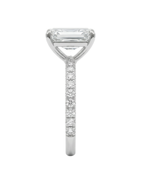 The Lina Pavé | Radiant Cut | 14K White Gold