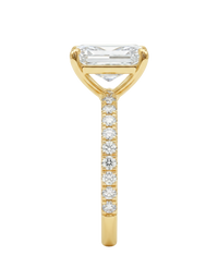 The Lina Pavé | Radiant Cut | 14K Yellow Gold
