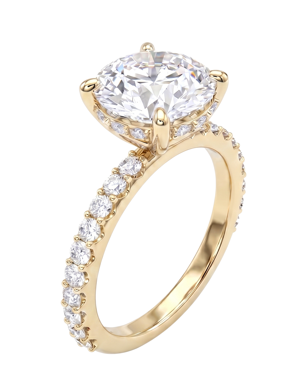 The Lina Signature | Round Cut | 14K Yellow Gold