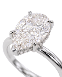 The Lina Halo | Pear Cut | 14K White Gold