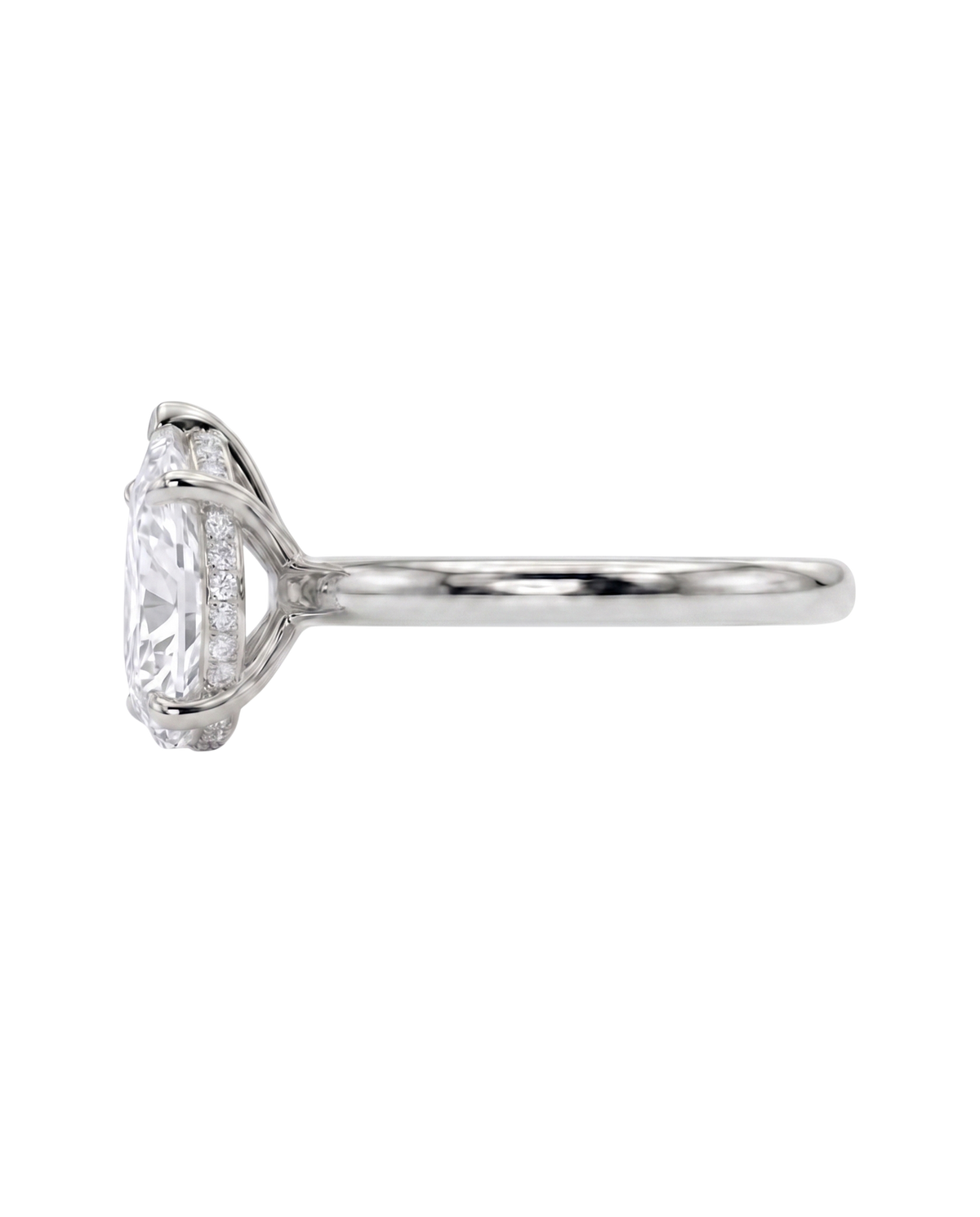 The Lina Halo | Pear Cut | 14K White Gold