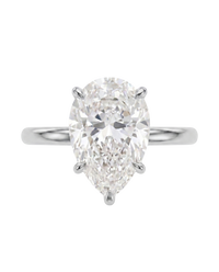 The Lina Halo | Pear Cut | 14K White Gold