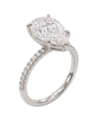 The Lina Pavé | Pear Cut | 14K White Gold