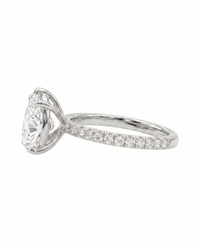 The Lina Pavé | Pear Cut | 14K White Gold