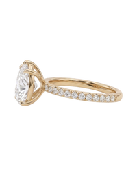 The Lina Pavé | Pear Cut | 14K Yellow Gold