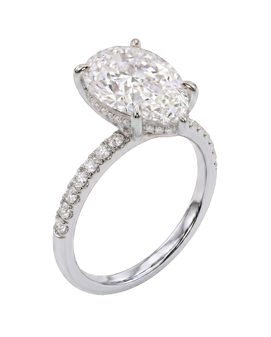 The Lina Signature | Pear Cut | 14K White Gold
