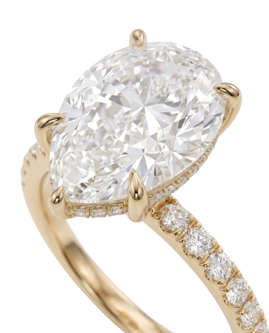 The Lina Signature | Pear Cut | 14K Yellow Gold