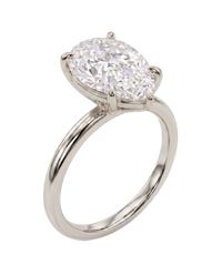 The Lina Solitaire | Pear Cut | 14K White Gold