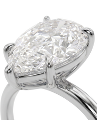 The Lina Solitaire | Pear Cut | 14K White Gold