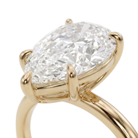 The Lina Solitaire | Pear Cut | 14K Yellow Gold