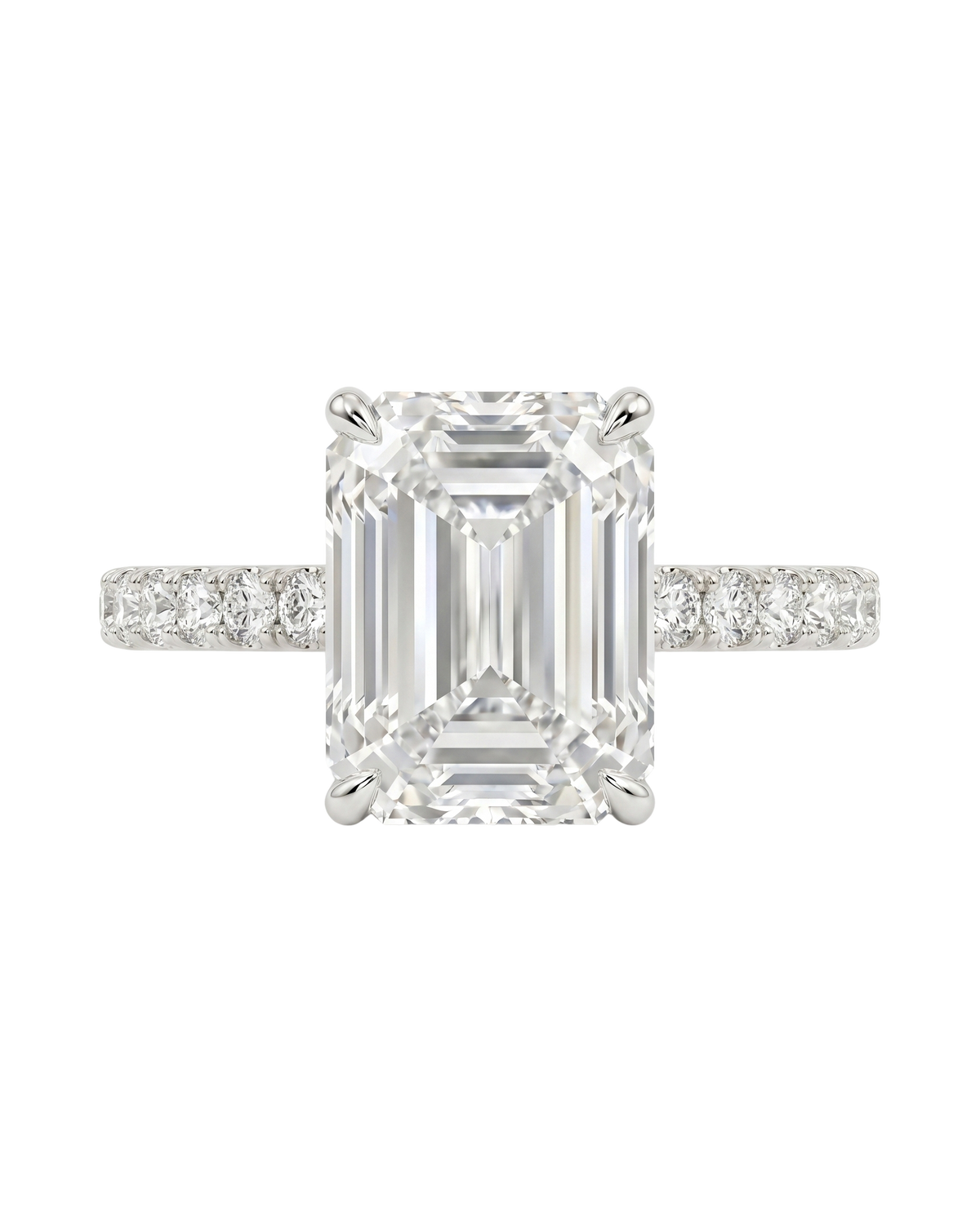 The Lina Signature | Emerald Cut | 14K White Gold