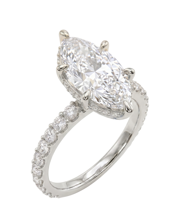 The Lina Signature | Marquise Cut | 14K White Gold