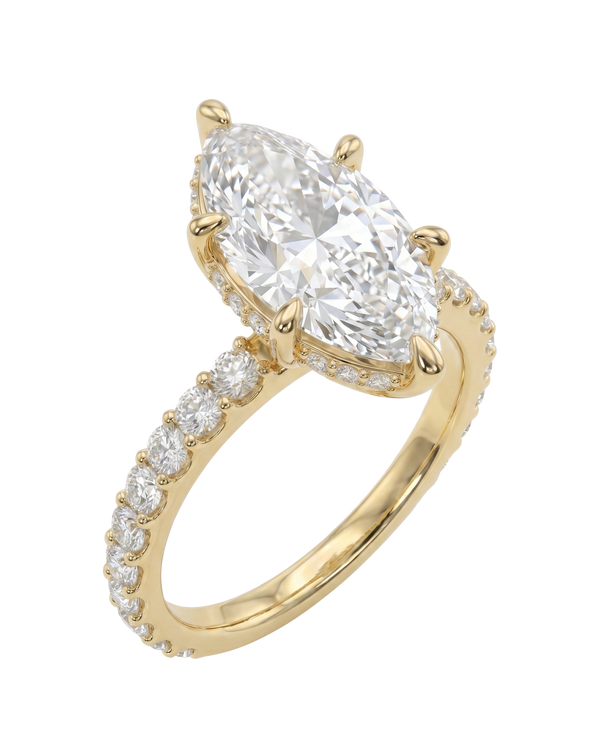 The Lina Signature | Marquise Cut | 14K Yellow Gold