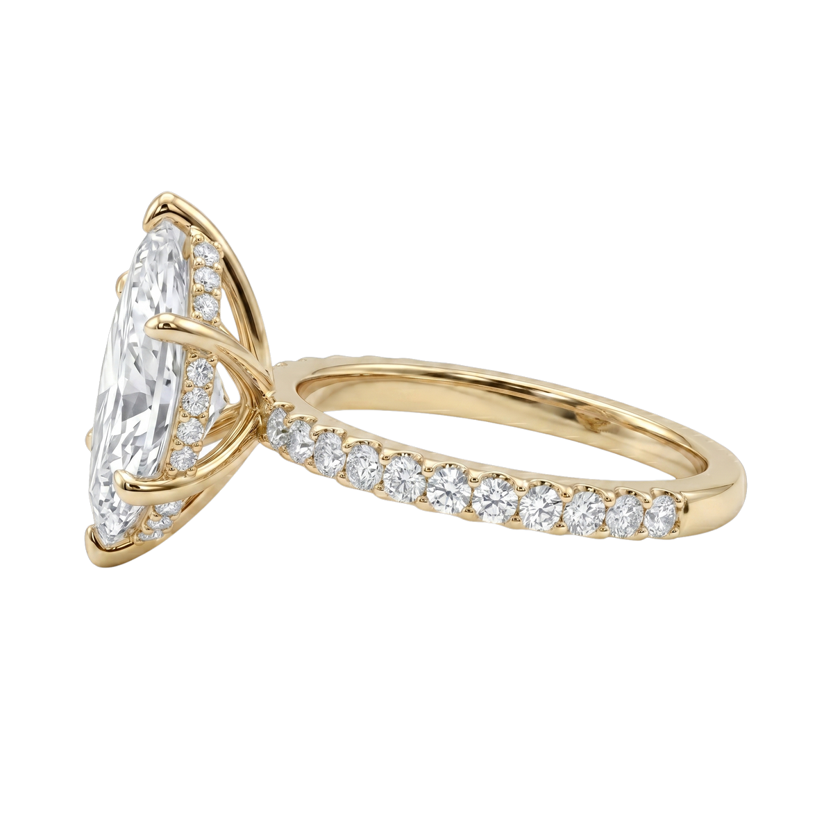 The Lina Signature | Marquise Cut | 14K Yellow Gold