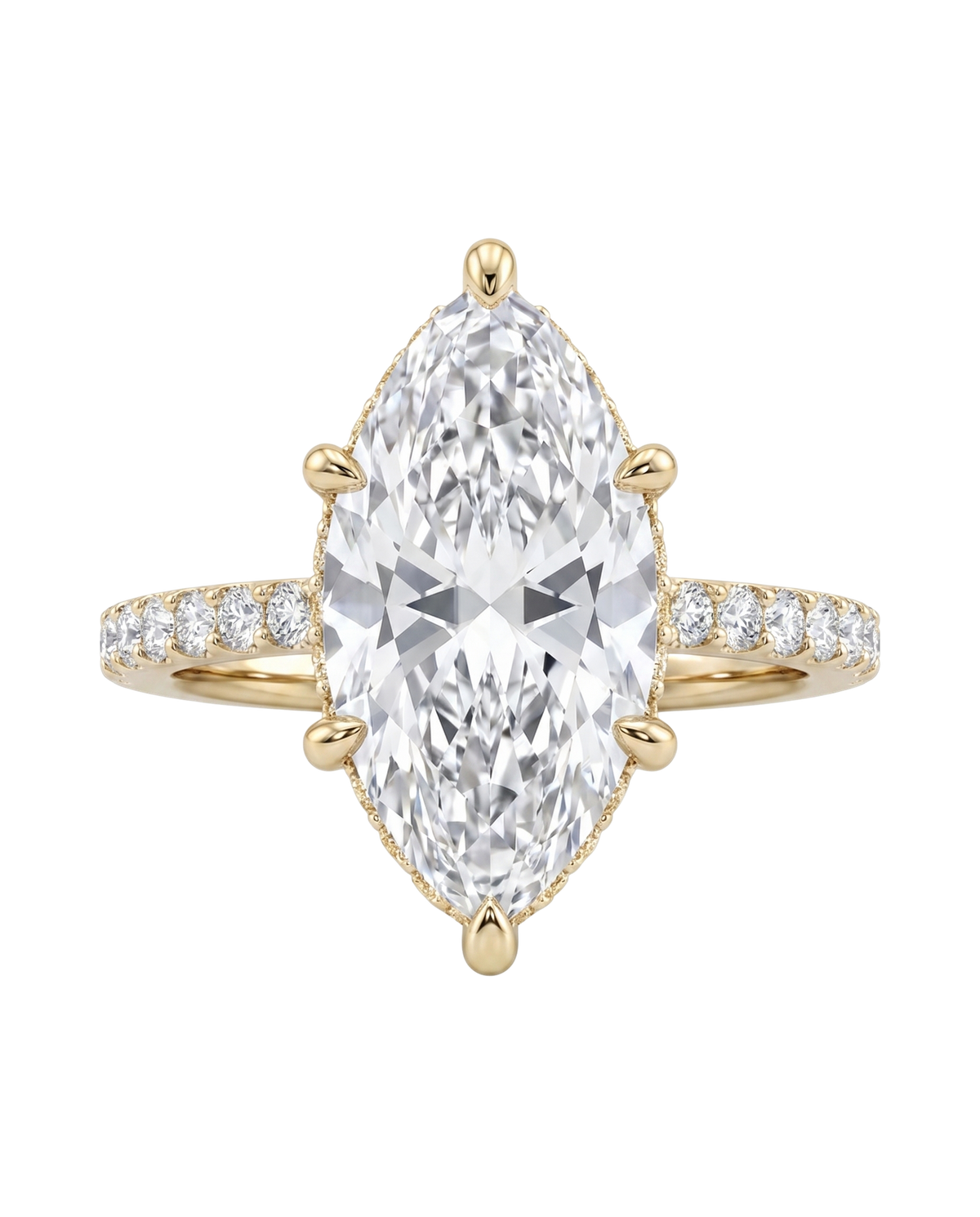 The Lina Signature | Marquise Cut | 14K Yellow Gold