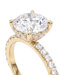 The Lina Signature | Round Cut | 14K Yellow Gold