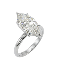 The Lina Halo | Marquise Cut | 14k White Gold