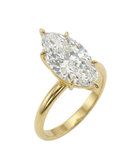 The Lina Halo | Marquise Cut | 14k Yellow Gold
