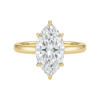 The Lina Solitaire | Marquise Cut | 14K Yellow Gold