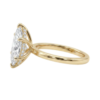 The Lina Halo | Marquise Cut | 14k Yellow Gold